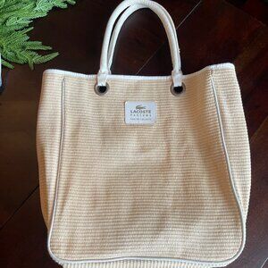 Lacoste Large Cream Tote Bag
